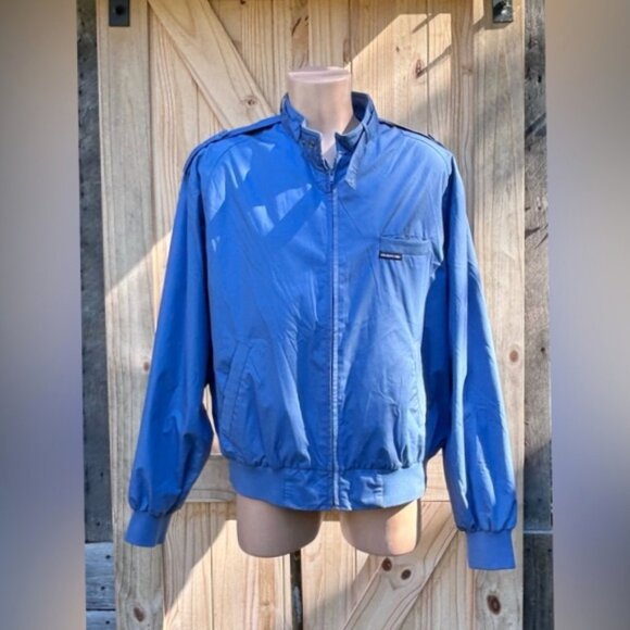 Vintage Retro 80s Mens Blue Members Only Bomber Windbreaker Jacket~XL~ - Picture 1 of 7